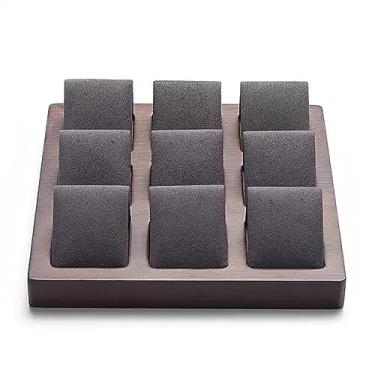Imagem de URGDWEKJY Suporte de joias Suporte de exibição de joias bandeja de armazenamento de brincos com 9 folhas de papelão suporte de exibição de brincos com suporte de armazenamento de joias (A)