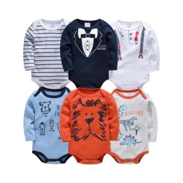 Imagem de Macacão De Algodão Para Bebês Meninos Recém-Nascidos, Manga Longa, Pre