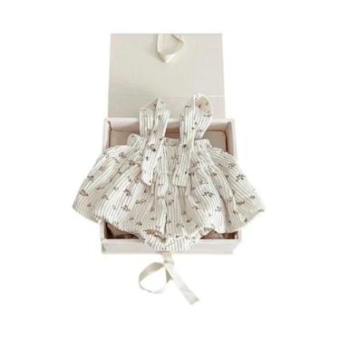 Imagem de Conjunto De Roupas De Primavera Para Bebê Menina, Macacão Floral De Ve