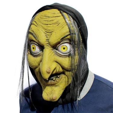 Imagem de Mask Horror Witch Green Face Latex para o Carnaval de Halloween - yiwe
