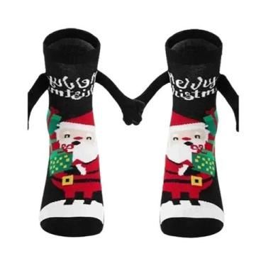 Imagem de Meias Magnéticas De Natal Para Casais Com Olhos De Desenho Animado Fof