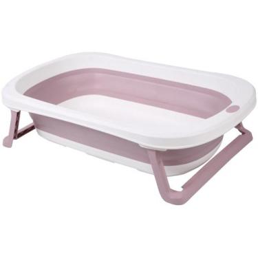 Imagem de Banheira de Bebê Mastela Dobrável Pequena 29L - baby pil, Rosa