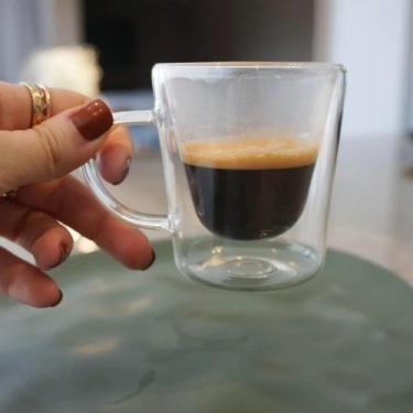 Imagem de Jogo Caneca C/ Alça Vidro Duplo Borossilicato 02 Pçs 100ml - WINCY