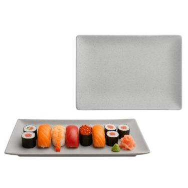 Imagem de Travessa Retangular Melamina Toquio Granilite P/ Servir 24,5cm - Lyor