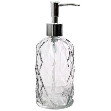 Imagem de Porta sabonete líquido de vidro texturizado 360 ml - DL FESTAS