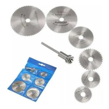 Imagem de Kit 7 Peças Mini Disco Serra Circular Micro Retifica Dremel - SG UTILI