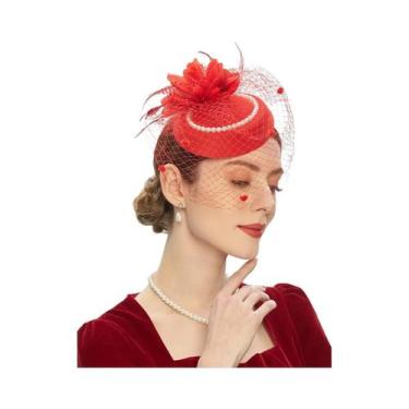 Imagem de Fascinadores Elegantes De Plumas Para Mulheres, Faixas De Cabelo Em Re