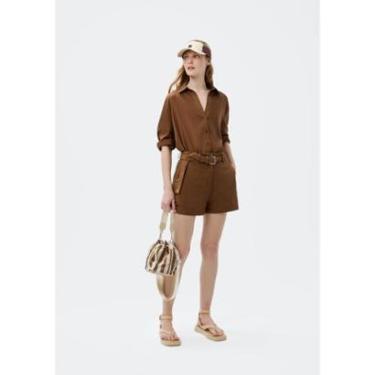 Imagem de Shorts Feminino Alfaiataria Com Linho-Feminino