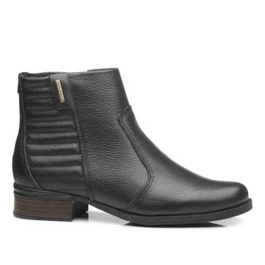 Imagem de Bota Feminina Pegada Peluciada CB Couro Preto - 28200, 34, Preto