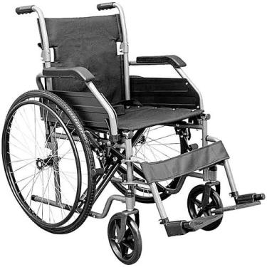 Imagem de Cadeira de Rodas Aço Carbono Basic Dobrável 46cm até 125kg - Hidroligh