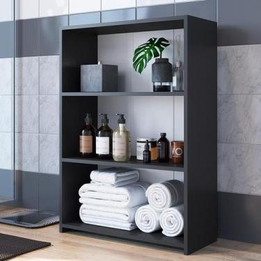 Imagem de Armário Módulo Organizador Livreiro 2 Prateleiras Multiuso Decoração S