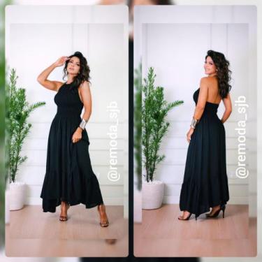 Imagem de Vestido elastex preto tamanho M - Re modas