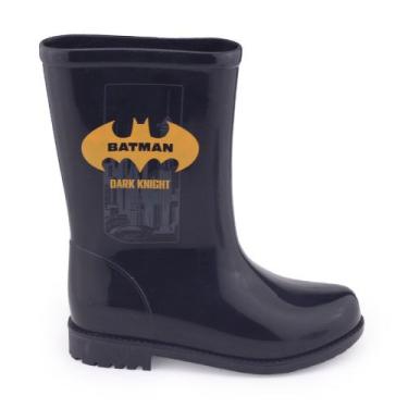 Imagem de Bota Galocha mno Liga da Justiça Impermeável 23116 - Grendene Kids, Pr