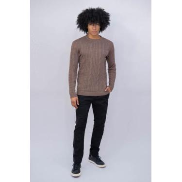 Imagem de Suéter Masculino De Tricot - Opus, G, Marrom