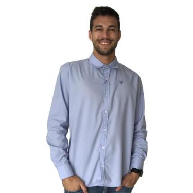 Imagem de Kit 2 Camisas Social Confort - Azul Claro - New Line For Men, M