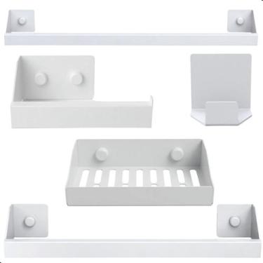 Imagem de Kit de Acessórios Para Banheiro Branco 5Pcs F.Master Slim DF - FassinS