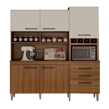 Imagem de Kit Para Cozinha Ébano 6 Portas E 2 Gavetas Chf