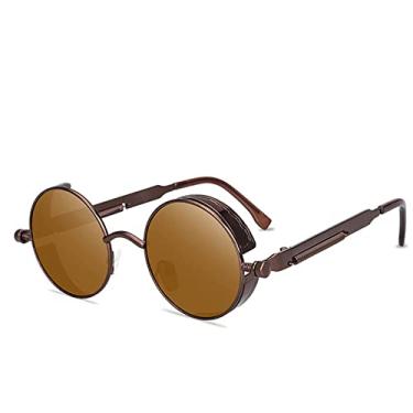 Imagem de Óculos de sol clássico Steampunk óculos de sol masculino feminino designer vintage óculos redondos moda óculos de proteção UV400, C1, outros