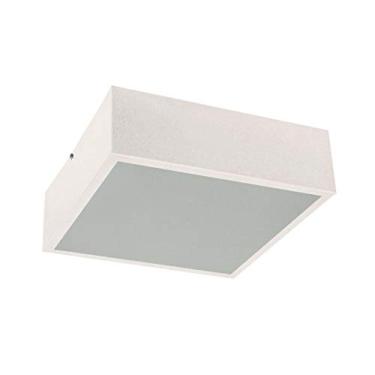 Imagem de Plafon Quadrado Ref 36.1 Branco Soquete E27 4 Lampada (36 X 36 X 7 cm) Bivolt Fabricado em Aluminio Pantoja&Carmona
