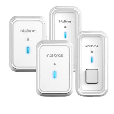 Imagem de Kit 2 Campainhas Sem Fio Residencial Com Bateria Intelbras