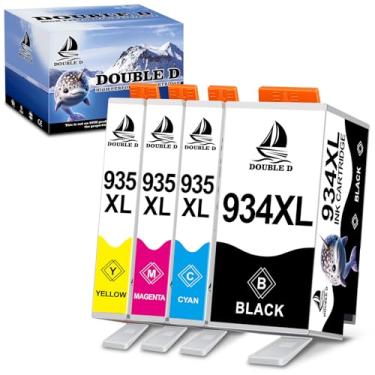 Imagem de Cartuchos de tinta compatíveis com dupla D HP 934 935 934XL 935XL Use com impressoras Officejet Pro 6830 6230 6835 6812 6815 6820 6220 6800 (1 preto, 1 ciano, 1 magenta, 1 amarelo) 1 conjunto, 1Black, 1Cyan, 1Magenta, 1Yellow, 1 Set (1B+1C+1M+1Y)