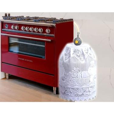 Imagem de Capa de Botijão de Gas 13kg - tamanho único - Renda Branco e Estampado - Panami