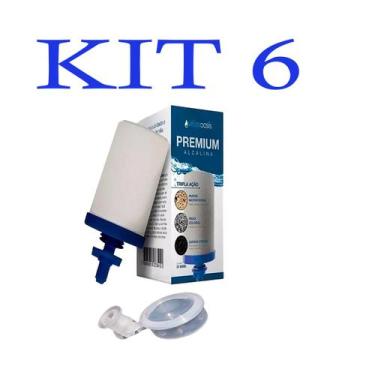 Imagem de Kit 06 Vela Para Filtro Barro Alcalina Tripla Ação + 06 Boia Oasis