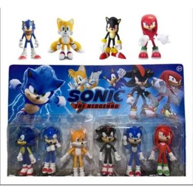 Imagem de Kit 6 Bonecos Sonic E Seus Amigos Coleção Infantil - Disney