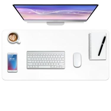 Imagem de Boutilon Protetor de mesa de couro, tapete de mouse antiderrapante, tapete de mesa para laptop, tapete de mouse de escritório, borrão de mesa de couro impermeável, bloco de escrita para escritório e