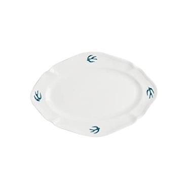 Imagem de Prato de serviço pratos de jantar de cerâmica em relevo cozinha prato de jantar doméstico simples sobremesa fresca prato de salada lava-louças e micro-ondas pratos seguros (cor: 1, tamanho: L)