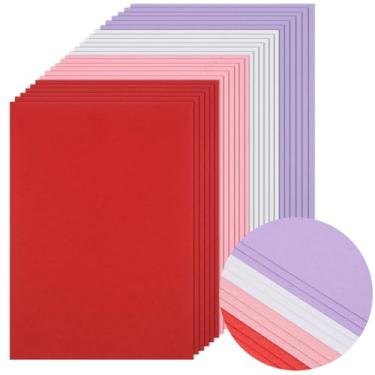 Imagem de 240 folhas de papel cartolina dia dos namorados 21,6 x 28 cm papel cartolina vermelho rosa branco roxo 180 g/m29,5 kg capa de cartão de peso médio papel de impressora A4 para artes e artesanato,