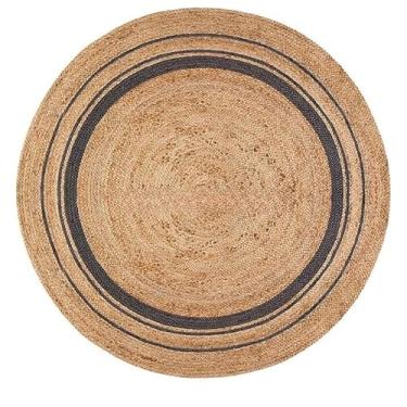 Imagem de The Weaver House, 10 x 12 cm, 15 x 15 cm, 15 x 15 cm, tapete redondo de juta natural, com borda recortada, trançado, boêmio, ecológico, grande, circular feito à mão