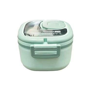 Imagem de Lunch Box com Divisória e Talher – Marmita Leve e Funcional(Verde)