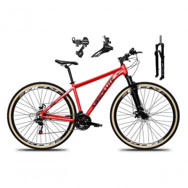 Imagem de Bicicleta Aro 29 Absolute Nero 5 Alumínio Câmbios Shimano 24v Garfo Com Trava Mountain Bike Vermelho 15