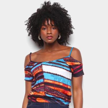 Imagem de Regata Água Viva Color Block Feminina, Estampado, P