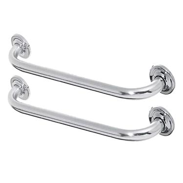 Imagem de Alça Apoio Banheiro Kit 2 uni Inox Idoso Cadeirante Acessibilidade Deficiente