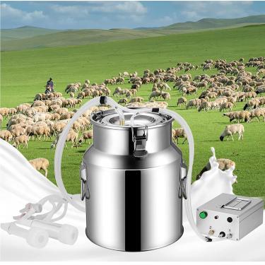 Imagem de Máquina Ordenha Vaca, Bomba De Vácuo Pulsante, Elétrica Portátil Doméstica Máquina De Ordenha De Vácuo, Pulso Máquina De Ordenha Pulsante,Dual-purpose14L