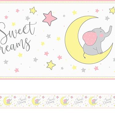 Imagem de Faixa de Parede Elefante Rosa Infantil 6mx15cm