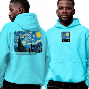 Imagem de Moletom Estampado Algodão‎ Vicent Van Gogh Nigth Abstract-Unissex