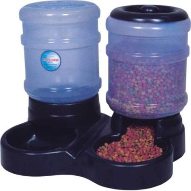 Imagem de Comedouro Automático Ideal para Cães Duplo Maxi Preto - Idealdog