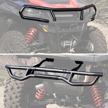 Imagem de A & UTV PRO Para-choques dianteiro e traseiro para Polaris General 1000 2016-2024/4 1000 2017-2022/General XP/XP 4 1000 2020-2024, acessórios combinados de protetor de escova, substitui OEM # 2881525,