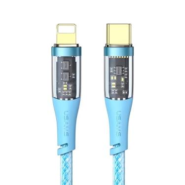Imagem de Cabo Usb MPOWER Usb C pra Lightning Pd 20W 1.2 Metro Azul Carregamento Rápido Eficiente Energia Seguro Conector Reforçado Transferência Dados Ágil Confiável iPhone iPad