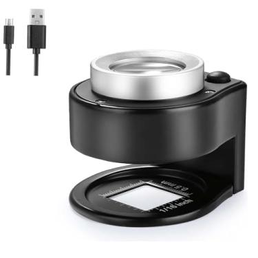 Imagem de Funnytek Lupa 30X, Usb Recarregável, Moedas, Com 6 Luzes, Lente De Óptica E Escala, Portátil, Metal, Olho Joalheiro Para Joias, Pedras Preciosas, Selos, Têxteis