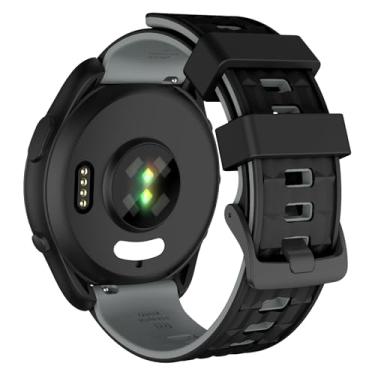 Imagem de OVERSTEP Pulseira de relógio Garmin Forerunner 265/Forerunner 255, pulseiras de substituição de silicone macio de 22 mm para relógio inteligente Venu 2 Venu 3/Vivoactive 4/Coros Pace 3/Apex 2 Pro/Apex