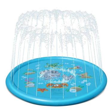 Imagem de Piscina Redonda Com Chafariz Jato DÁgua Esteira Infantil Para Crianças