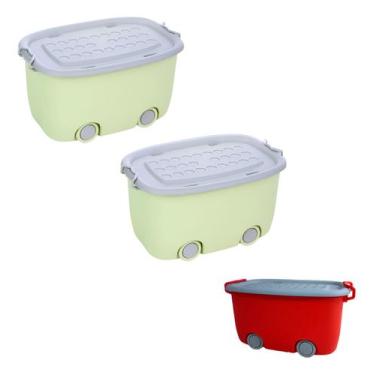 Imagem de Kit Caixa Multiuso P/ Lego Livros Bonecas Carrinhos - P E 2m - Tibaby,