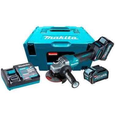 Imagem de Esmerilhadeira Angular 115mm, Bateria 40V XGT, Carregador, Makita GA01