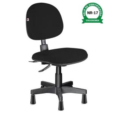 Imagem de Cadeira para Confeccão Executiva Lisa NR17 Ergonômica Preta  2703 - mo