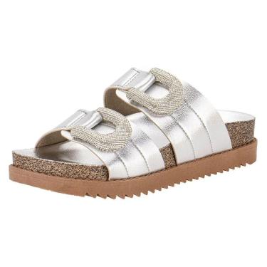 Imagem de Chinelo Feminino Slide Anatômico Estilo Metalizado Moleca