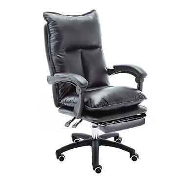 Imagem de Computador tamanho grande E-Sport com apoio para os pés alto couro PU mesa de jogos almofada dupla altura ajustável ergonômico escritório computador